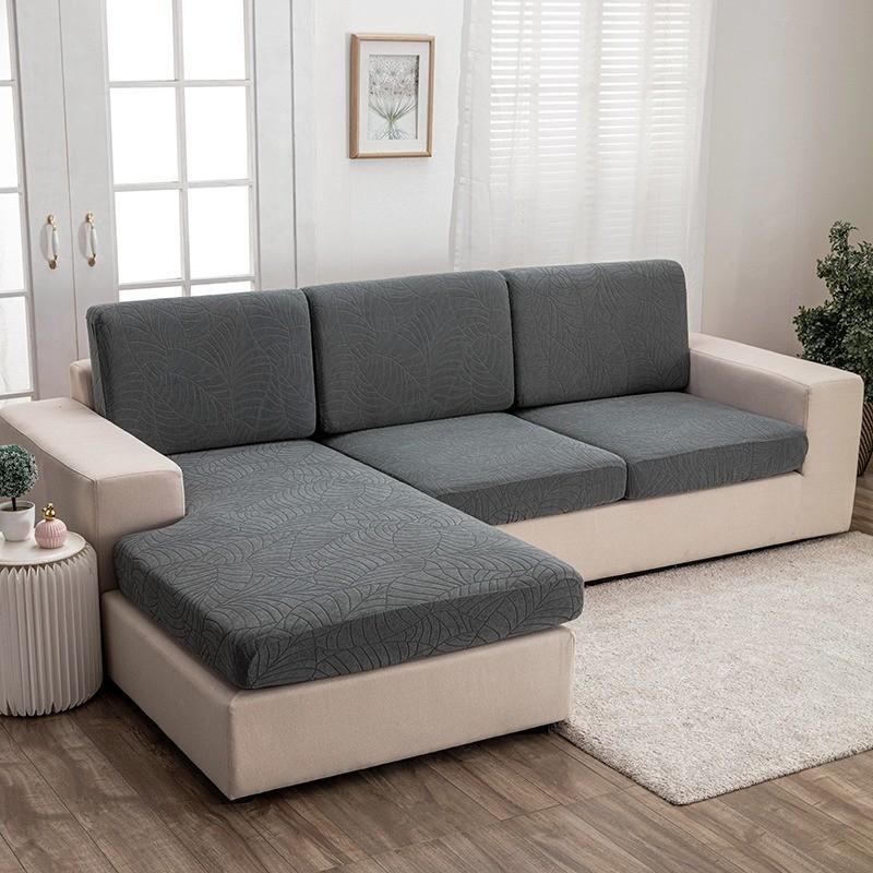 Waterproof Large Leaf Print 3D Stretch Sofa Cushion Cover, All-Season Dustproof Sofa Cover, Pet-Friendly Anti-Scratch Furniture Protector for Dogs & Cats, Ideal for Living Room & Bedroom Home Decor, Parties & Festivals.