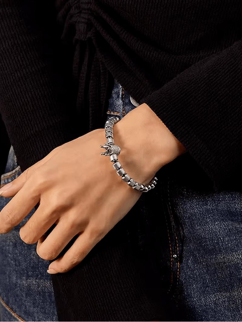 Men's Crown Decor Bracelet, Fashionable Braided Bracelet for Party, Daily Clothing Decor, Trendy All-match & Exquisite Jewelry for Birthday Gift