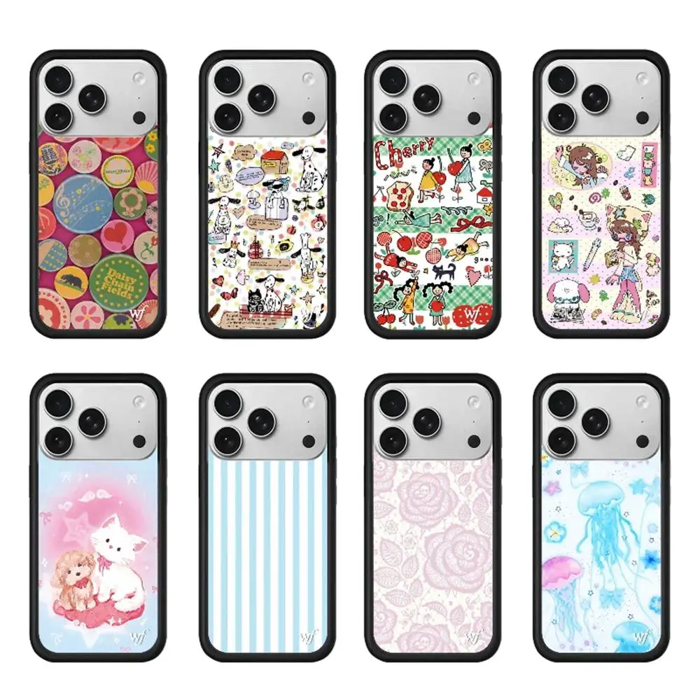 New Wildflower Animals Strawberry Phone Case for iPhone 17 Pro Max 12 13 14 15 16 Plus 17 Air 16 17 Cover 3D WF Shockproof Cover