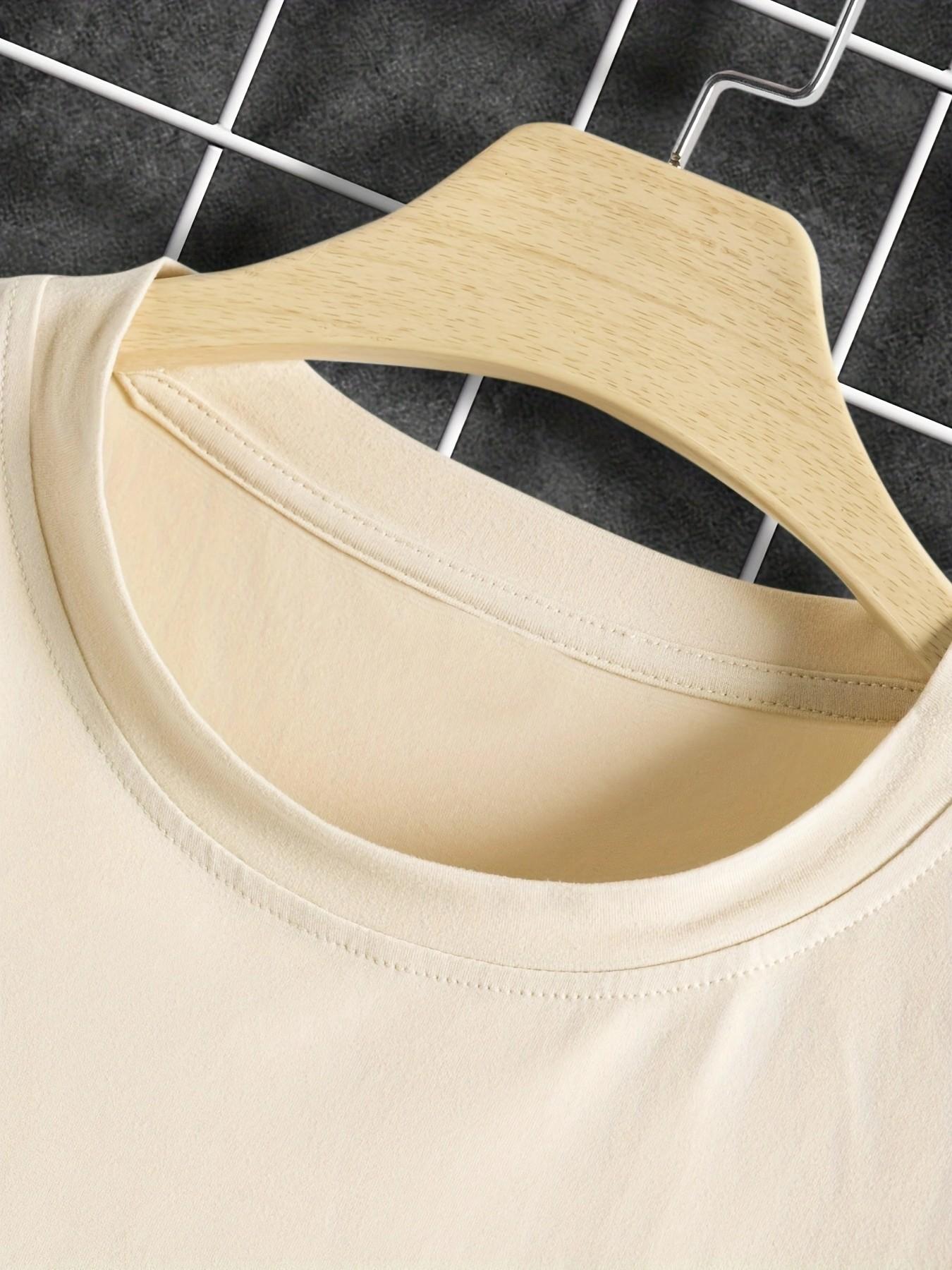 Men's Casual Short Sleeve T-Shirt, Trendy Print Design, Perfect for Travel, Sports, Office, Versatile Clothing for Men