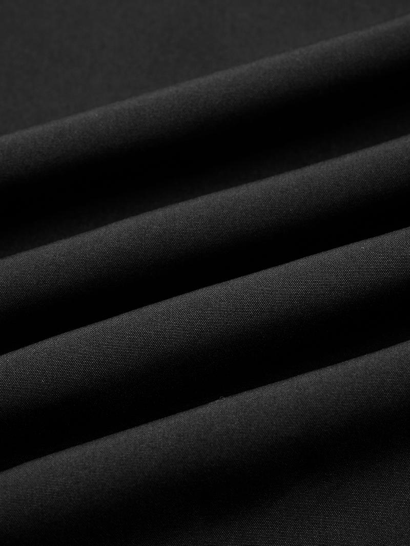 Women's Elegant Fall Casual Loose-Fit Dress, Deep V-Neck Long Sleeve High-Waisted Split Hem, Plus Size Woven Fabric