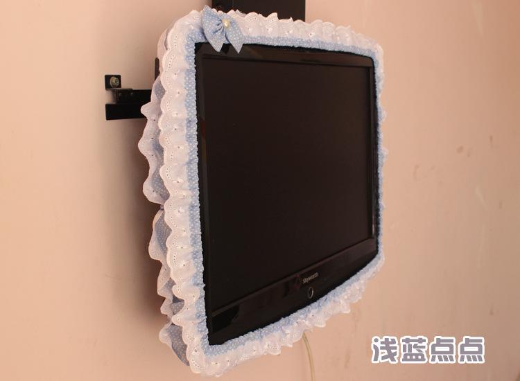 Household TV Monitor Dustproof Cover - 24-48in Stretch Fabric All-Purpose Indoor Protector, Elastic Home Care Supply with On/Off Without Lift Power-On Ready Design