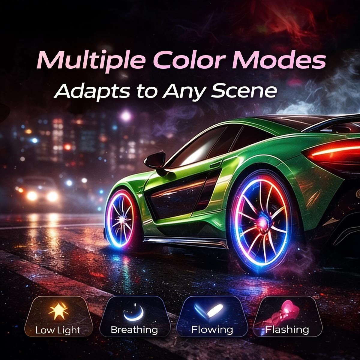 LED wheel light Waterproof Luminous Car Tire Valve Caps Vibration-Sensitive LED Tire Valve Cap-bicycle car motorcycle tire led,summervibes