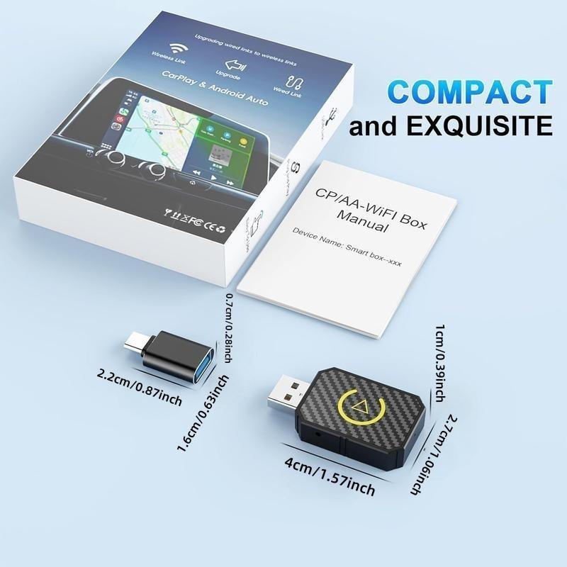 1 Box Carplay Android Auto Vehicle Accessory, Compatible with Various Vehicles, Essential Upgrade for Your Driving Experience, Must-Have Auto Tech Item