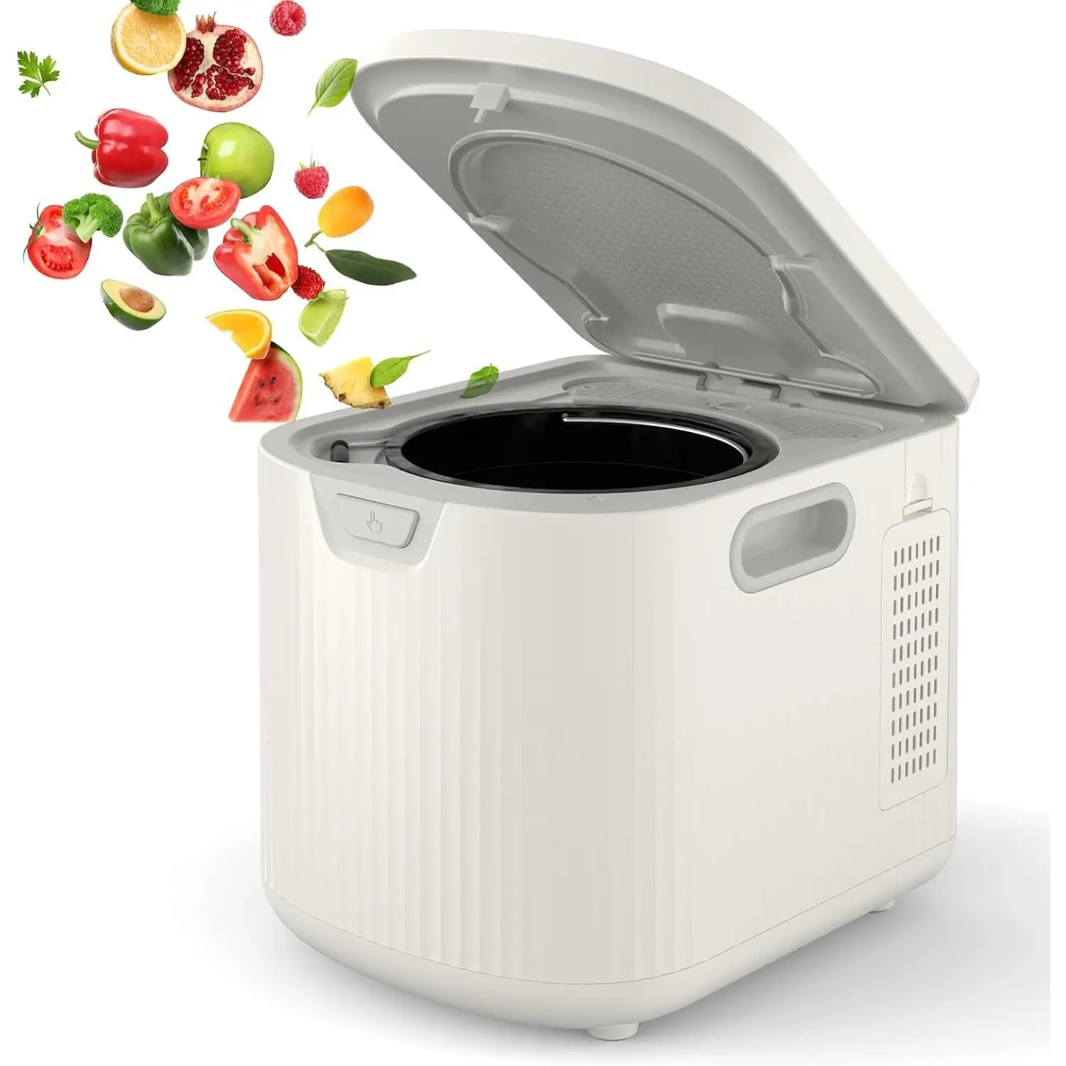 Garvee Electric Composter Countertop - 2.5L Kitchen Odorless Compost Bin, 3 Modes Smart Food Waste Compost Machine, Auto Cleaning, LED Display, Low Noise, Food Waste to Fertilizer Conversion