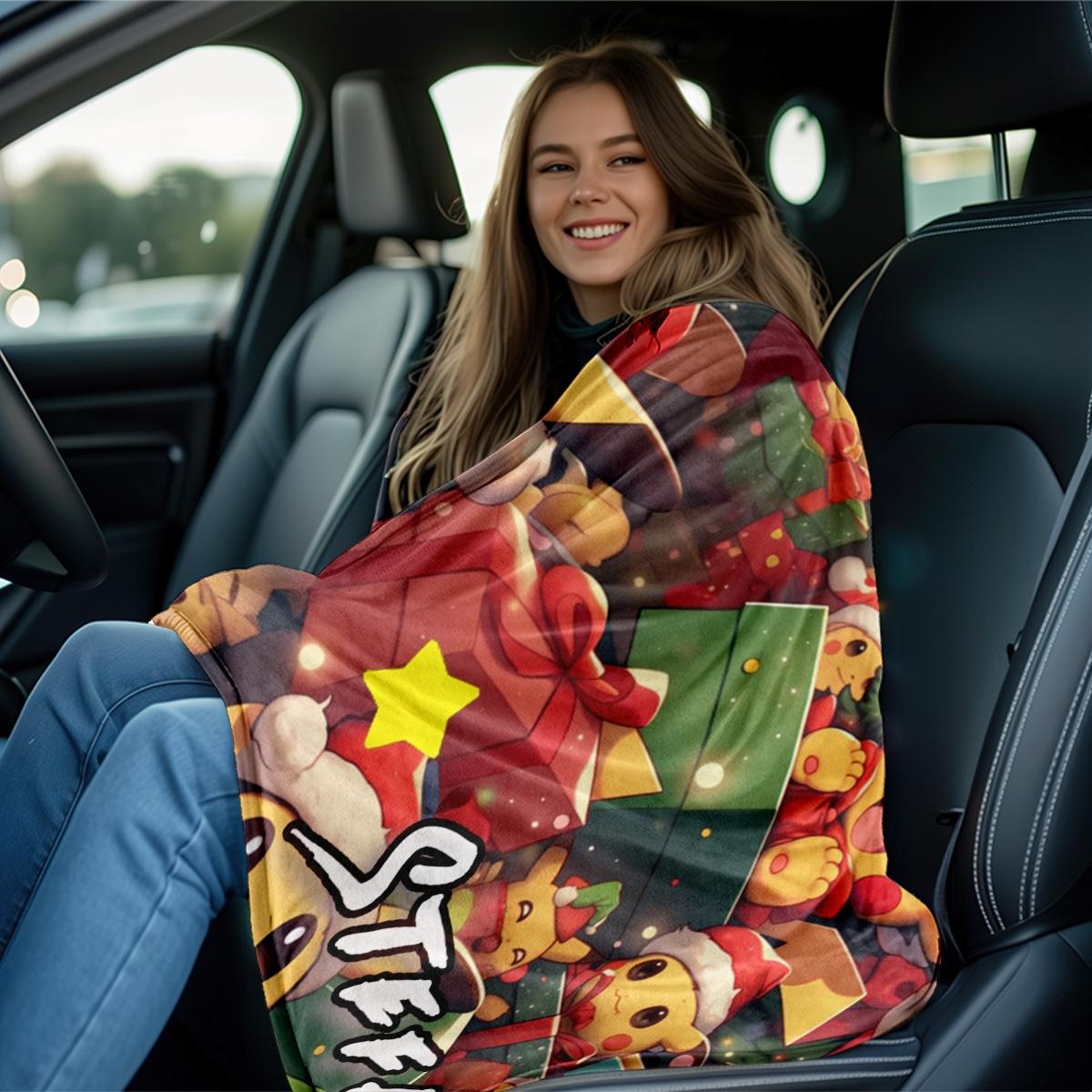 Soft Comfortable Printed Blanket, Office Nap Air Conditioning Blanket, Sofa Blanket, Autumn Winter Car Blanket, Hotel Couch Bed Camping Multi-Purpose Blanket