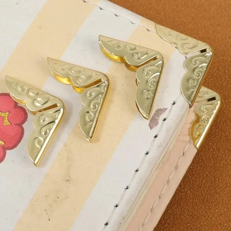 200PCS Metal Book Corner Scrapbook Photo Album Corner Protectors DIY Menu Vintage Corners Card File Folder Craft Supply Decor
