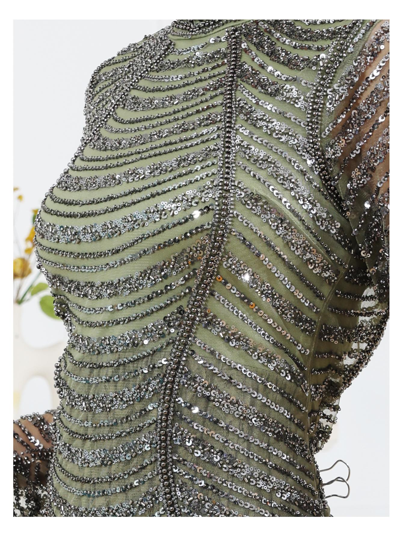 Women's Sheer Long Sleeve Maxi Dress, Floral Lace Embellished Elegant Evening Gown, Perfect for Wedding and Graduation, Festival Wear