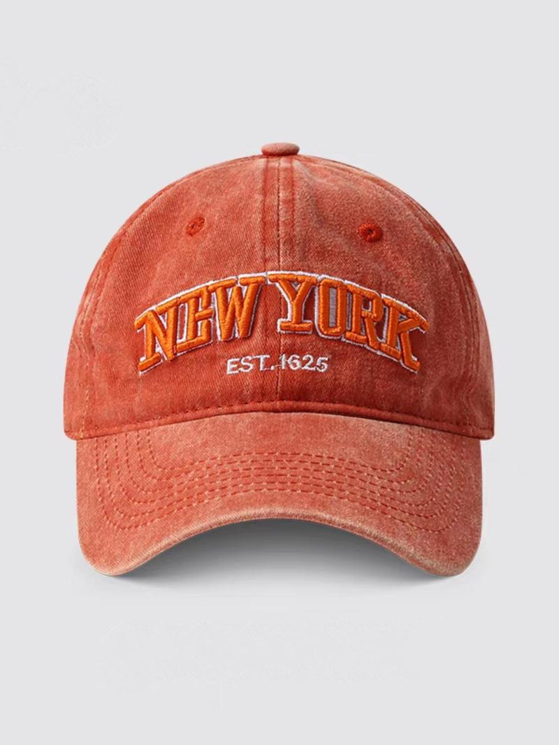 New York Embroidery Baseball Cap, Casual Outdoor Sports Hat for Men & Women, Vintage All-match Sun Hat for Daily Wear