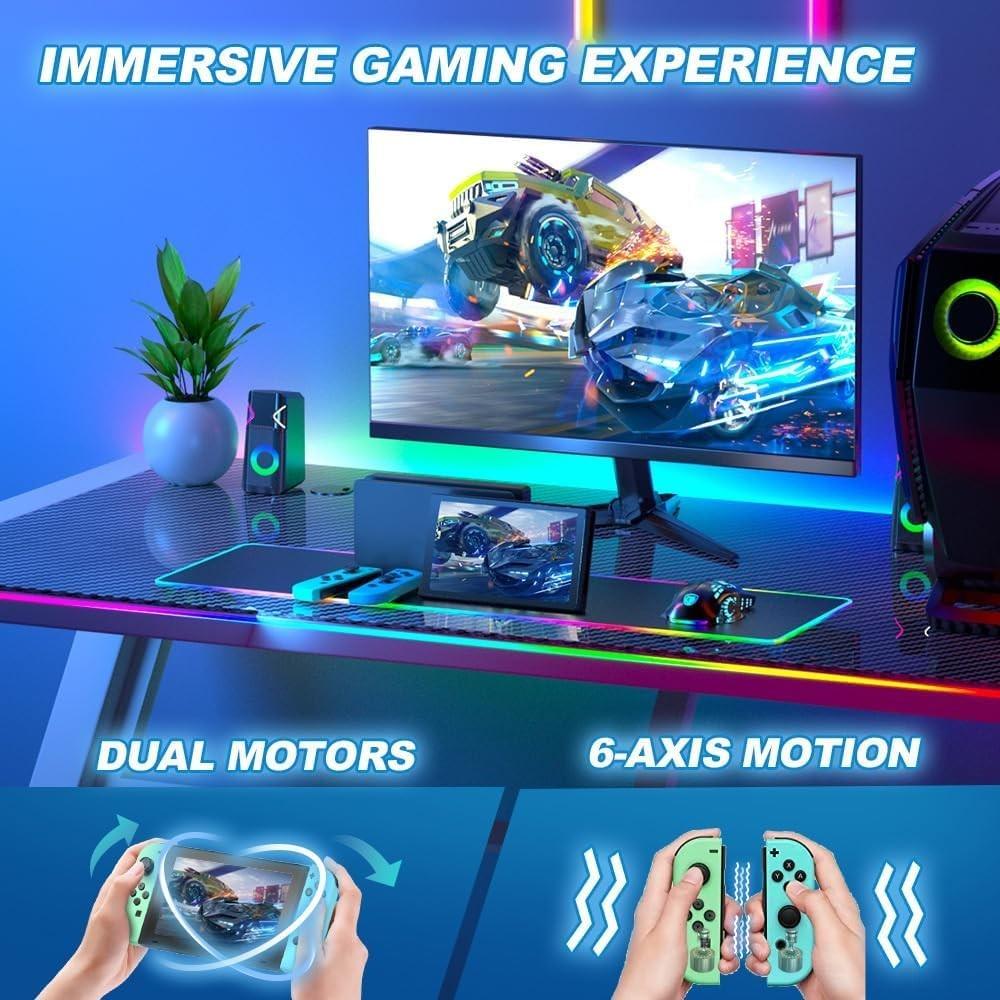 Wireless Controller for Game Handheld, Compatible with Switch Lite Oled, Dual Vibration Function, Cool Replacement Accessory, Game Pad