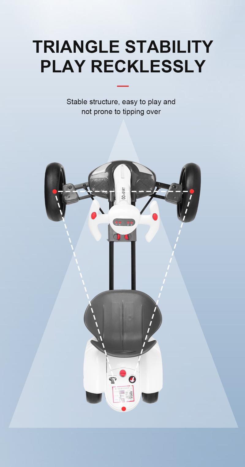 Electric Go Kart for Dual Motor , Ride-On Toy with Remote Control for Boys & Girls Fun Outdoor/Indoor Play Toy