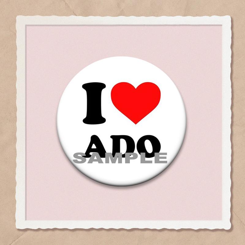 32/44/58mm Ado Kyogen X Uta Enamel Pins I Love Ado Vintage Anime Brooch Creative Badge for Hat Bag Decoration Fans Collect Gifts