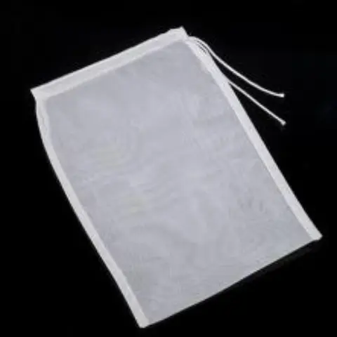 Nylon Food Filter Bag with Drawstring, 1 Count Reusable Vegetable Juice Filter Bag, Tea, Coffee and Yogurt Filter, Tea Infuser, Tea Making Tools, Kitchen Utensils & Gadgets
