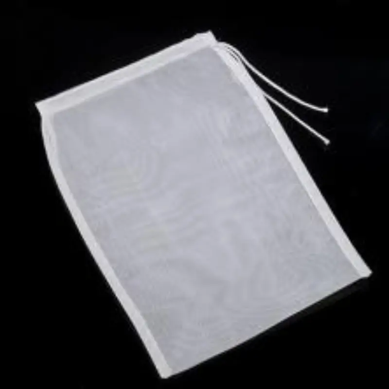 Nylon Food Filter Bag with Drawstring, 1 Count Reusable Vegetable Juice Filter Bag, Tea, Coffee and Yogurt Filter, Tea Infuser, Tea Making Tools, Kitchen Utensils & Gadgets