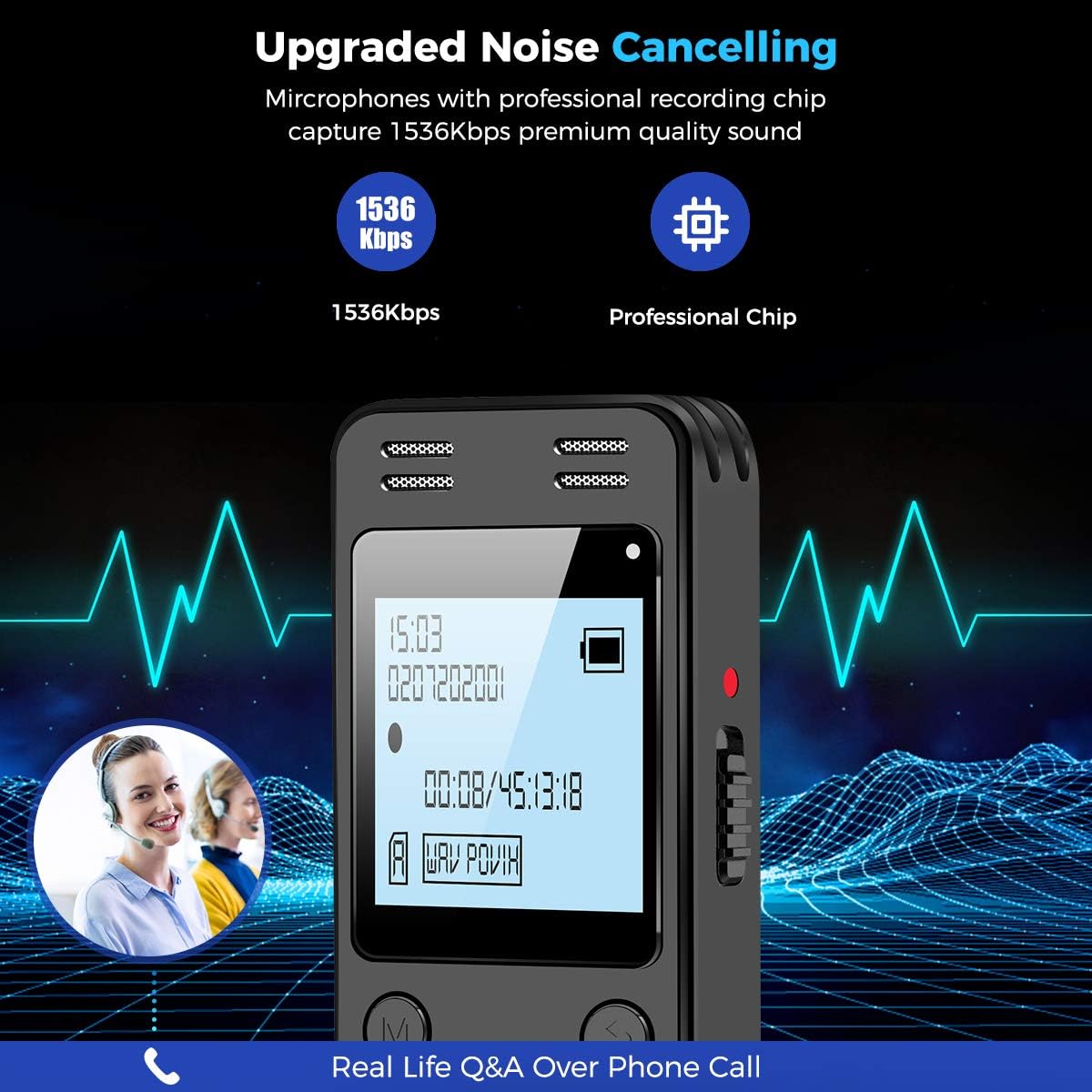128GB Digital Voice Recorder for Lectures Meetings - 9296 Hours Voice Activated Recording Device Audio Recorder with Playback,Password 128GB Digital Voice Recorder for Lectures Meetings - 9296 Hours Voice Activated Recording Device Audio Recorder with Playback,Password