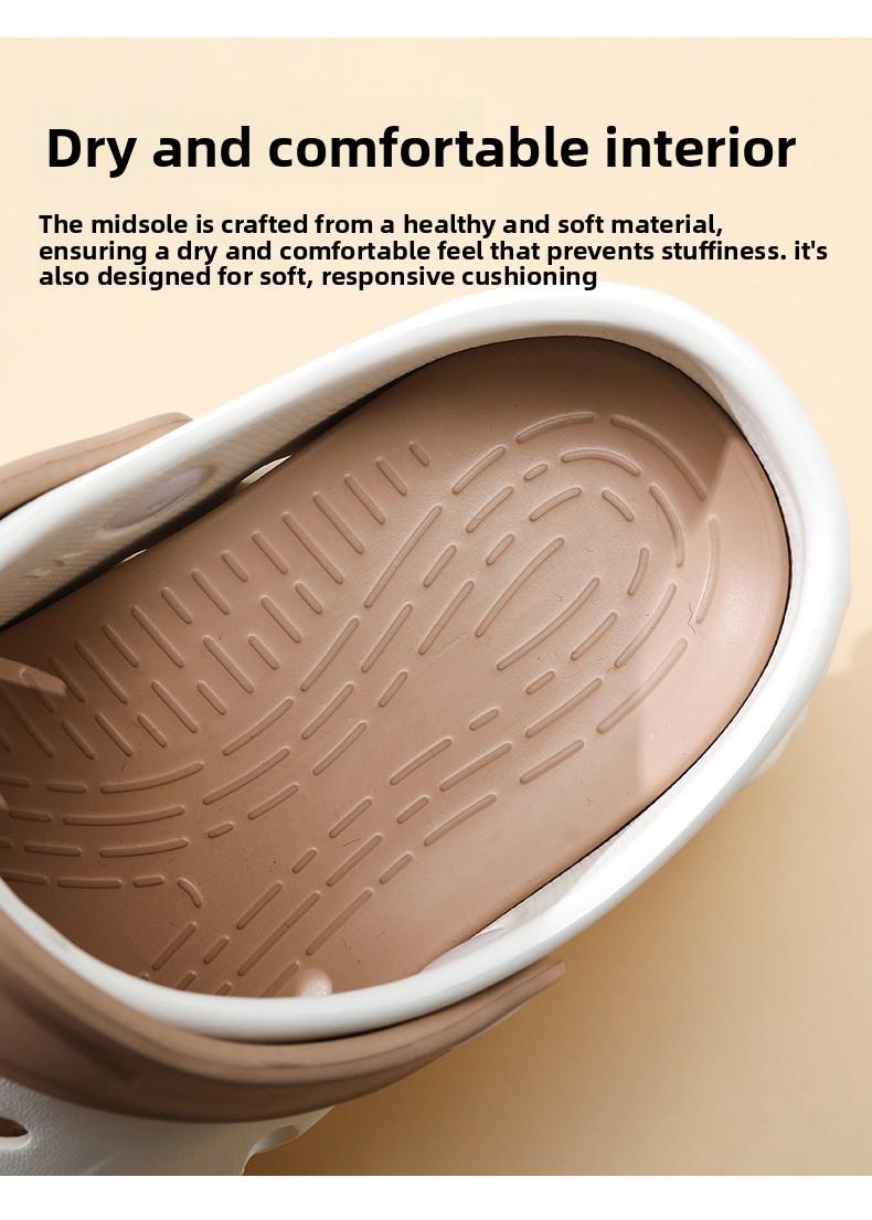 2 in 1 EVA Clogs for Women, Non-Slip Platform Garden Shoes, Breathable Closed Toe Beach Sandals, Casual Indoor Outdoor Slides