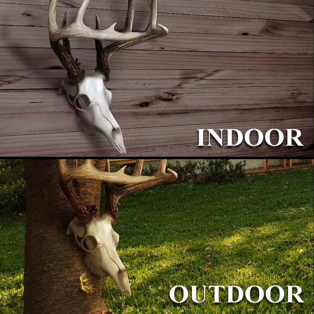 6Pcs European Skull Wall Hanger Hooks Deer Antelope Antler Deer antler shaped wall mounted hook Bracket,Creative wall hanging storage hook,decoration storage rack for home living room bedroom