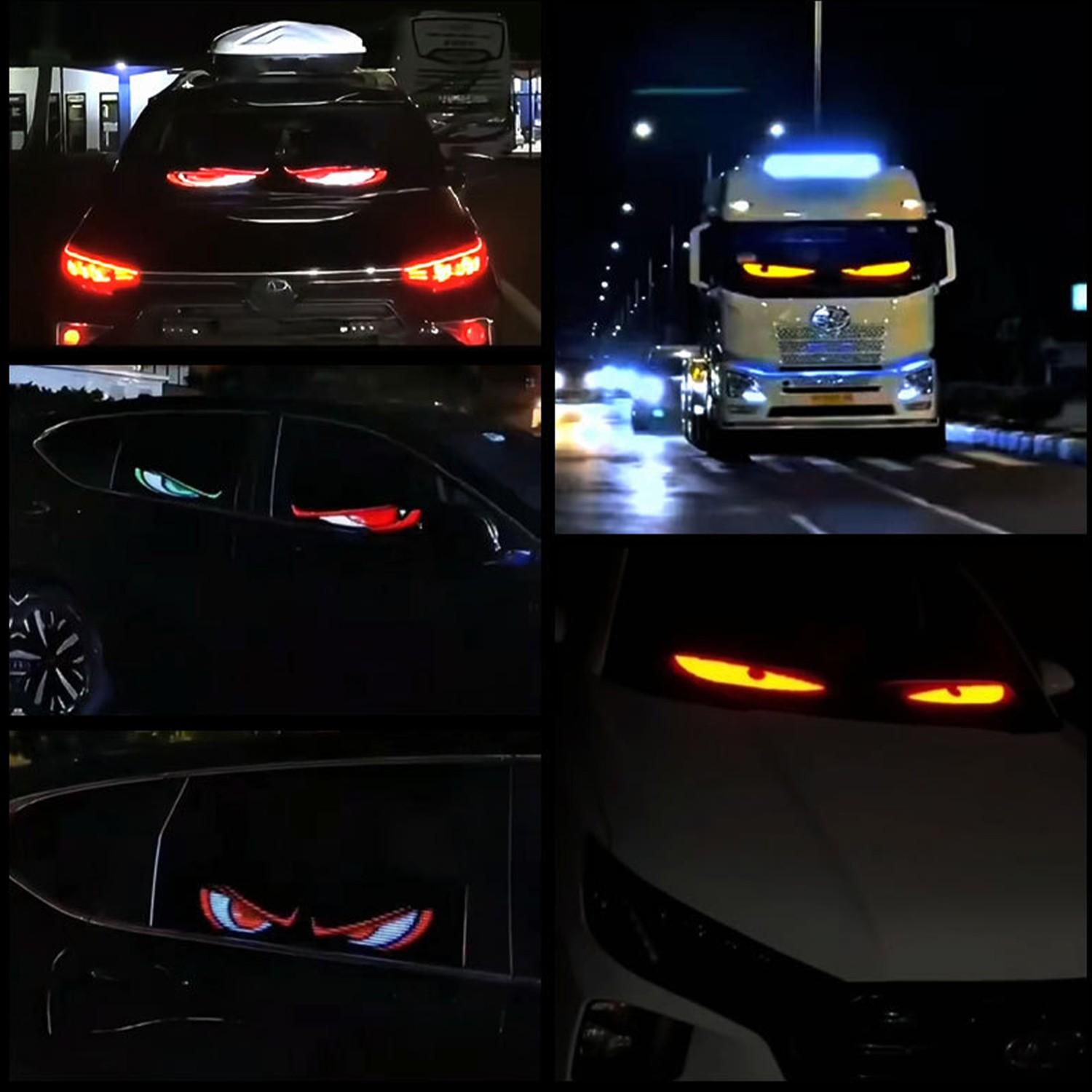 Programmable LED Flexible Screen, Car Electronic Display, Soft Screen Window Glass Decoration Light, USB Plug, APP Programming, Universal Fit, LED Lights