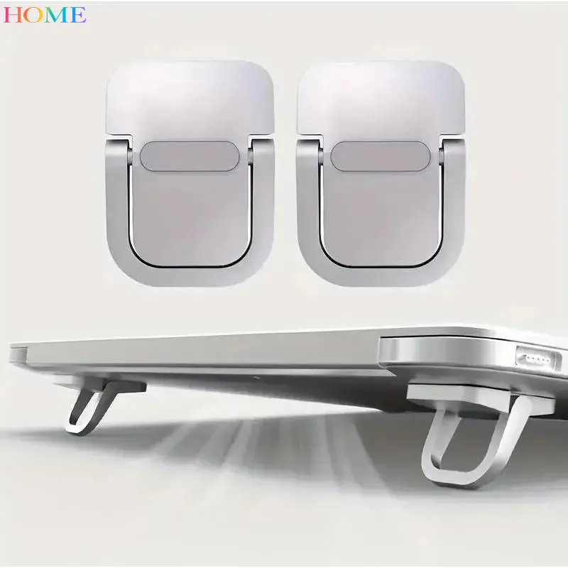 HOME 2-Piece Ergonomic Adjustable Ventilated Universal Stand Set, Portable Notebook Holder, Desk Accessories, Computer Stand, Home Office Desk Riser