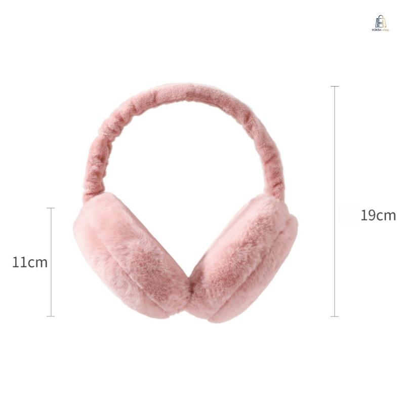 Foldable Thick Plush Winter Ear Muffs - Nordic Style, Durable Stitching, Soft Thermal Windproof Cold Protection Covers, Compact Size, Easy to Tuck Into Coats, Portable for Outdoor Riding & Daily Commute