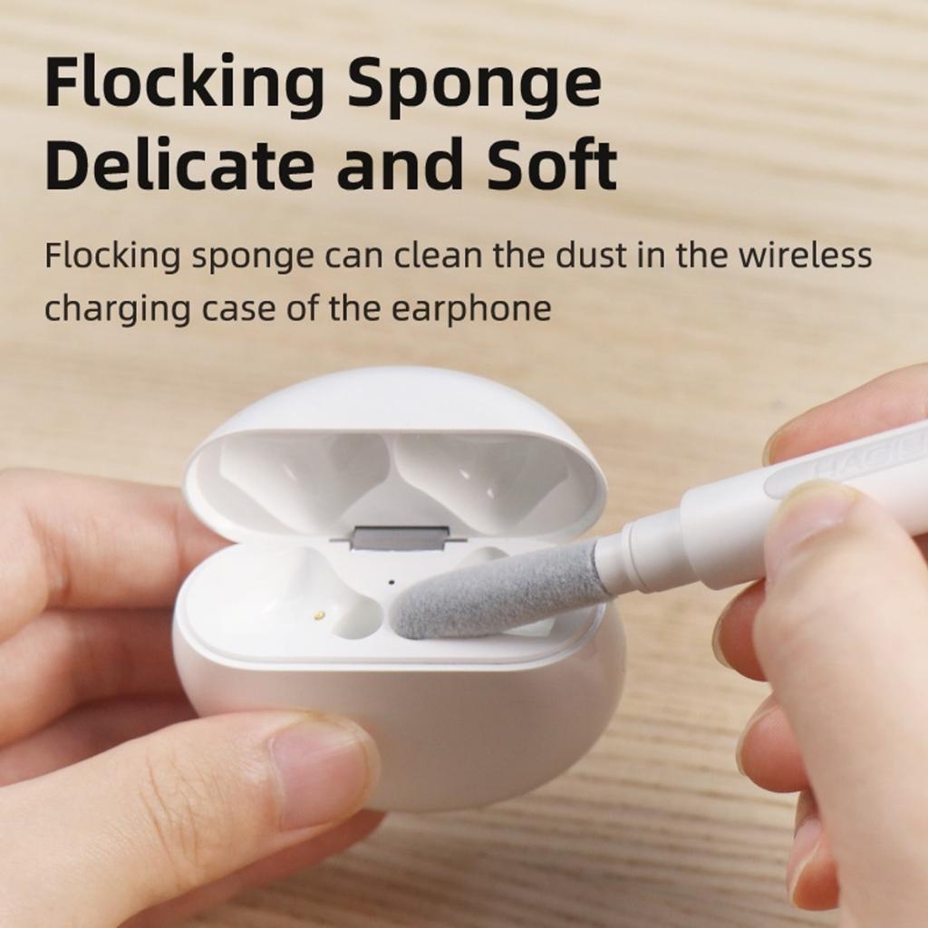 Headphones Cleaning Dust Removal Tool Bluetooth Headset Cleaning Artifact Mobile Phone Handset Dust Removal Multi-Function Cleaning Brush Speaker Cleaner Durable Silicone Cable