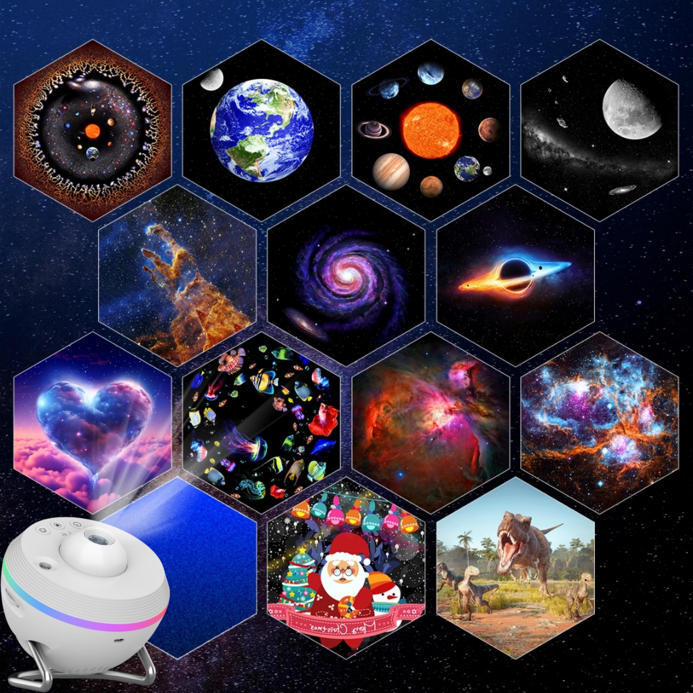 VanSmaGo Meteor Galaxy Projector, 13 in 1 Planetarium Star Projector Realistic Starry Sky Night Light with Solar System Constellation Moon for Kids Adults Bedroom Ceiling Home Theater Living Room Decor