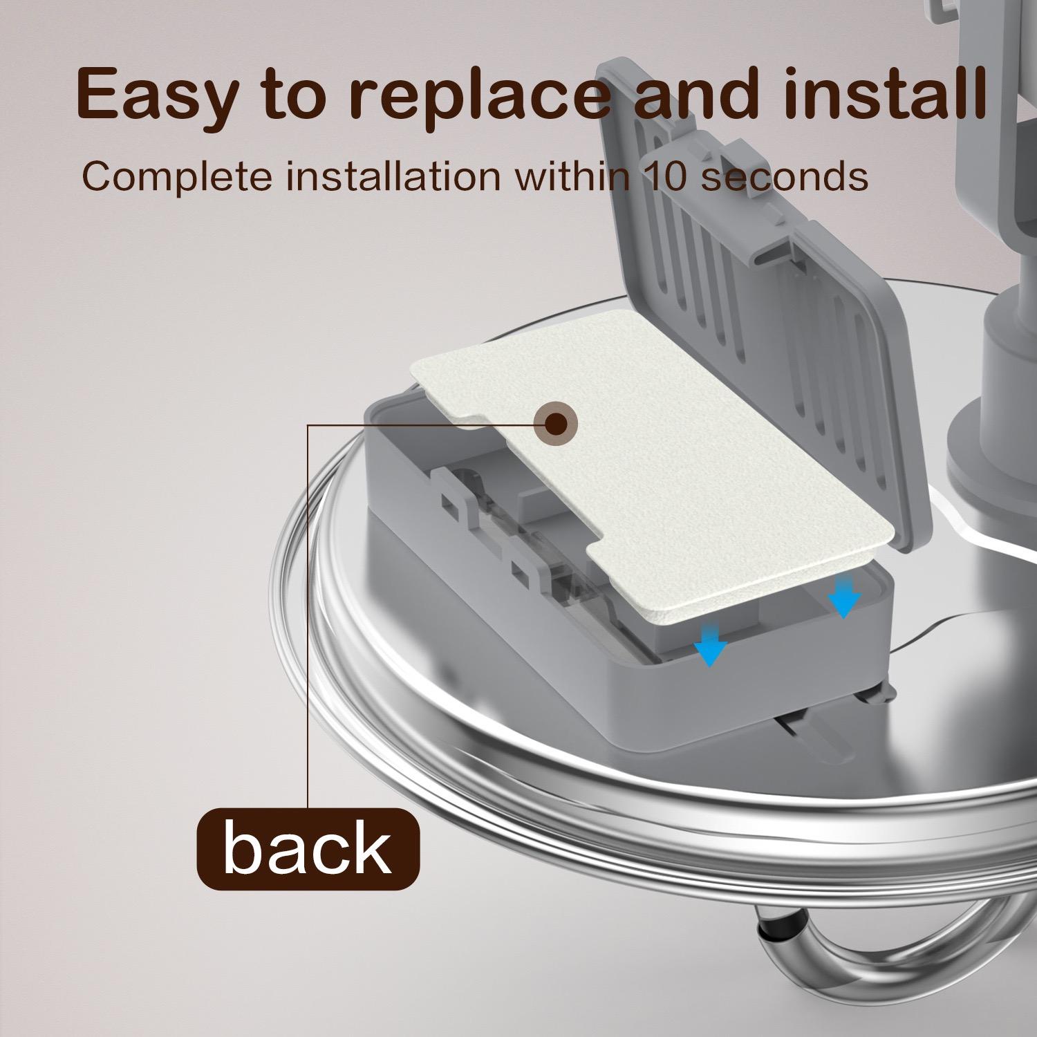 8/16 Pack Cat Water Fountain Filters, Pet Replacement Filters for Stainless Steel 67oz/2L, 108oz/3.2L Faucet-Shaped Pet Water Fountain Dog Water Dispenser