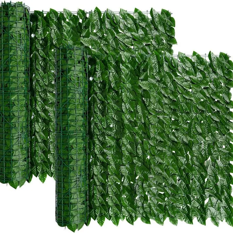 1/2pcs 20 * 118in Artificial Ivy Privacy Fence Screen Cover, Highly Dense Leaves Wtih Strengthened Joint Prevent Leave Falling Off, Faux Hedge Panels Greenery Vines, Decorative Fences