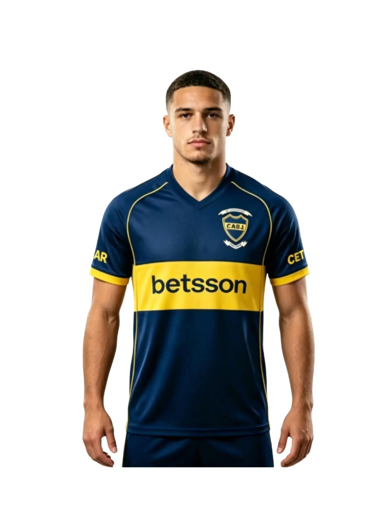 2026 Bestselling Boca Youth Summer Breathable Quick-Dry Short Sleeve T-Shirt, Football Jersey, Outdoor Sports, Unisex, Classic Blue V-Neck