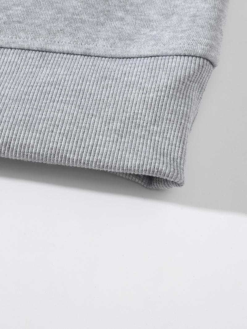 Men's Solid Half Zip Thermal Lined Hoodie, Casual Regular Fit Long Sleeve Hooded Sweatshirt for Fall & Winter, Men's Clothes for Daily Wear, Casual Soft Sweatshirt