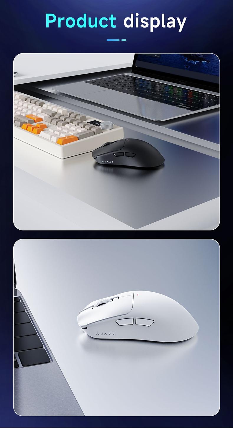 Mage Aj200 Nl Ai Mc Three-Mode Wireless Ai Mouse, Lithium Polymer Battery, Bluetooth-compatible Connectivity, Ergonomic Design, USB-C Charging