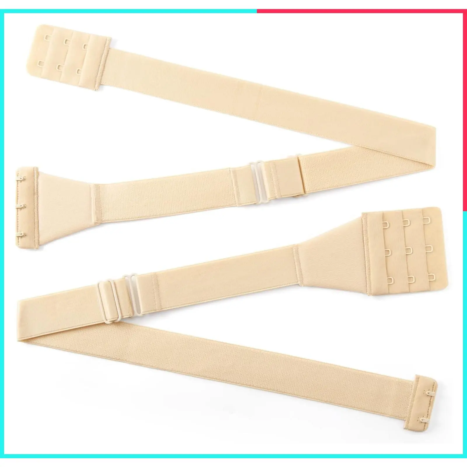 Low Back Bra Converter, 2 Sides Adjustable Bra Strap Extender, Backless Bra Strap Extenders with 2,3 Hooks
