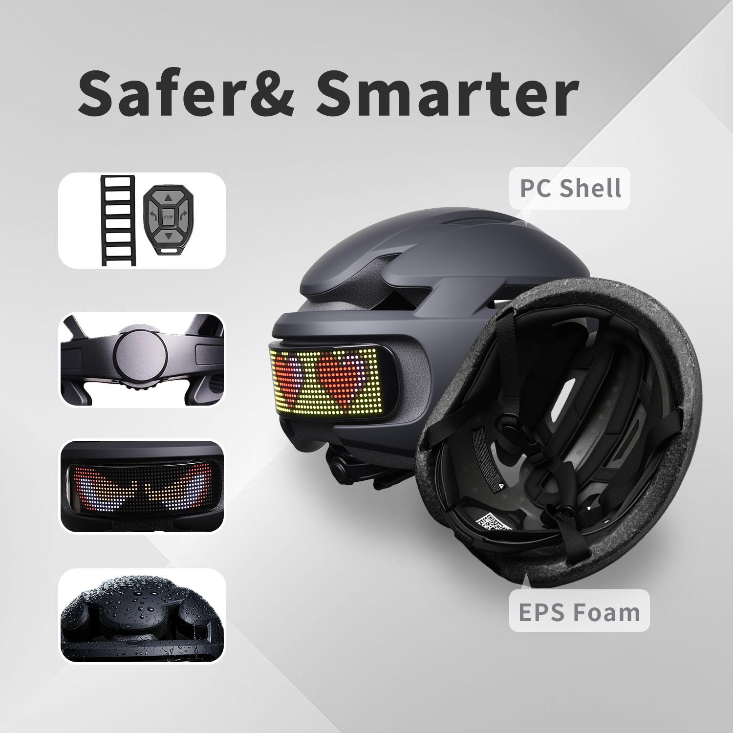 SLSHINING Bike Helmet-Remotely controlled LED Smart Cycling Helmet-All Season Ventilated & Thermal Protection-CPSC Certified Protection SLSHINING Bike Helmet-Remotely controlled LED Smart Cycling Helmet-All Season Ventilated & Thermal Protection-CPSC Certified Protection