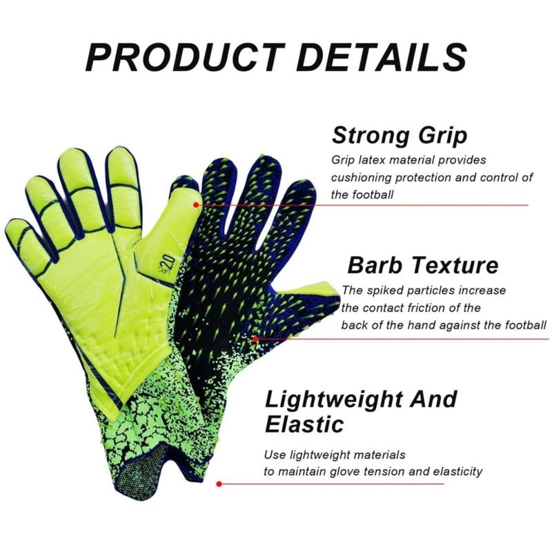 Goalkeeper Goalie Soccer Gloves Kids Youth and Adults High Performance Goalkeeper Gloves, Breathable Soccer Goalkeeper Gloves with Strong Grips Palms