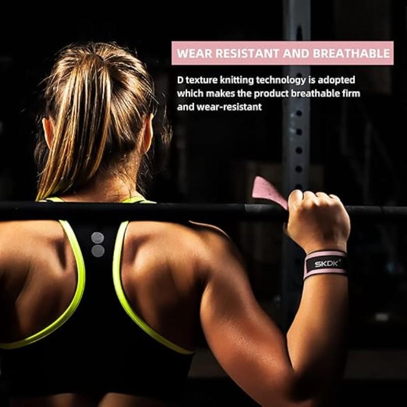 Adjustable Non-Slip Weightlifting Wrist Straps, Deadlift Straps, Power Training Fitness Assist Bands, Gym Support Sports Grip Bands, Set of 2