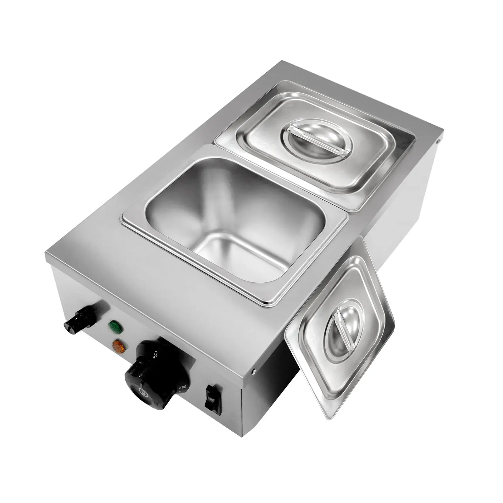 Garvee Commercial Chocolate Tempering Machine for Commercial Users - Stainless Steel Electric Melting Pot with Multiple Tanks, Temperature Limiter, Lid, 800W/1200W Options (Fits Chocolate, Cheese)