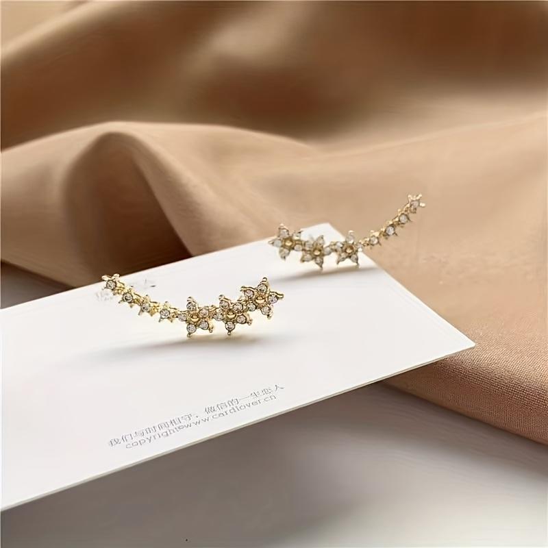 Stainless Steel Women'S Sequin Floral Earrings - Elegant Bezel Set Earrings, Hypoallergenic Flower Studs for Sensitive Skin, Valentine'S Day Gifts, Wedding And Everyday Wear Jewelry