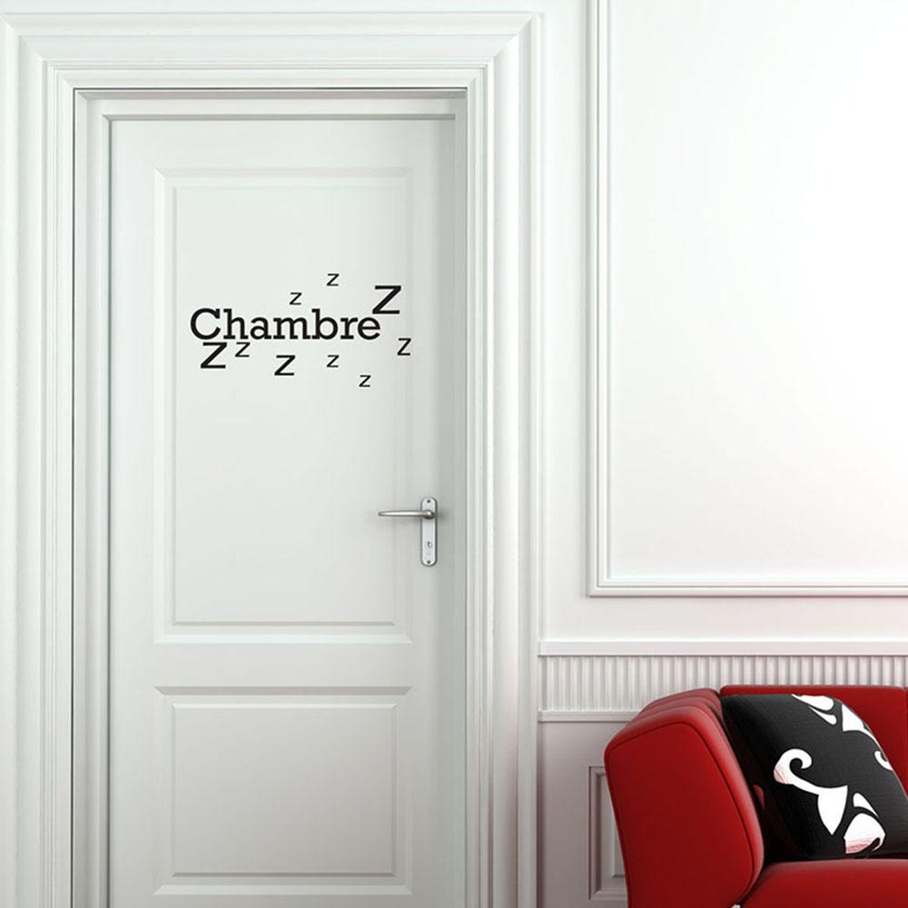 French Porte Chambre Zzz  Zzz Bedroom Door Sticker Bedroom Sleep Decal Home Decor