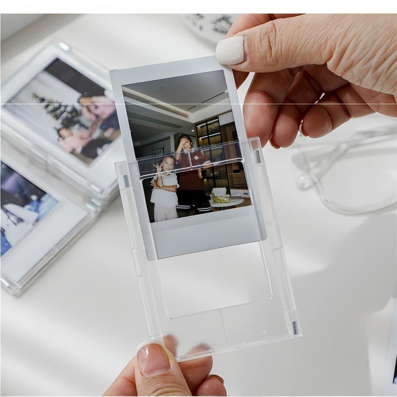 10 Magnetic Photo Frames, Mini Photos & Film Display, Classic Vertical Design, Durable, Home Memory Showcase, Photography Lovers