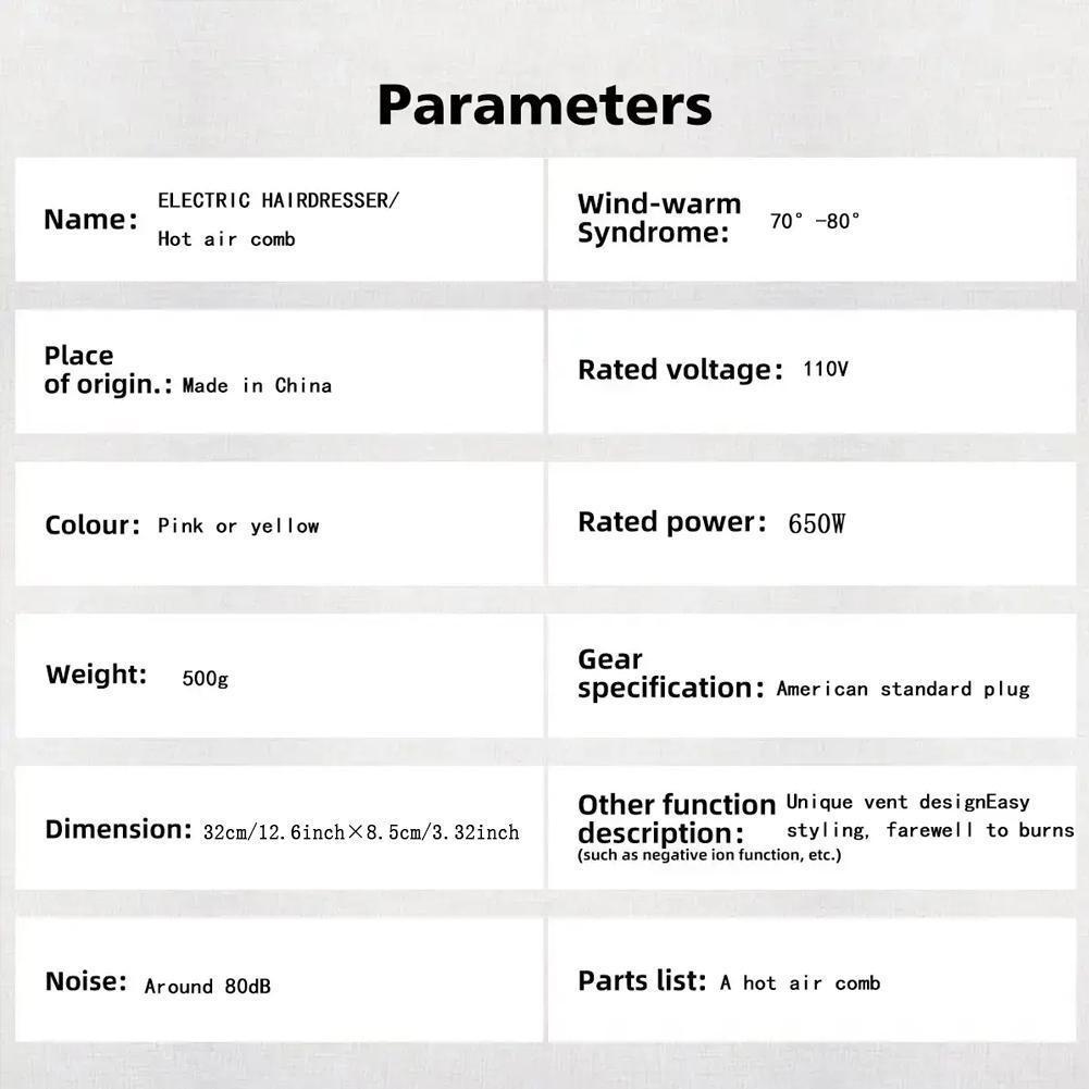 Multifunctional One-Step Hot Air Brush, Automatic Hair Straightener, Safe Use, Perfect Gift Option, Ideal for Styling & Shaping, Hair Straightener Comb
