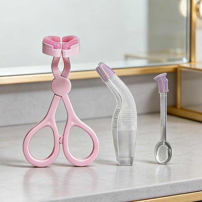 3-Piece Contact Lens Removal Tool Set, Ergonomic Tweezers and Insertor, Suitable for Soft and Hard Lenses, Ideal for Daily Use and Travel