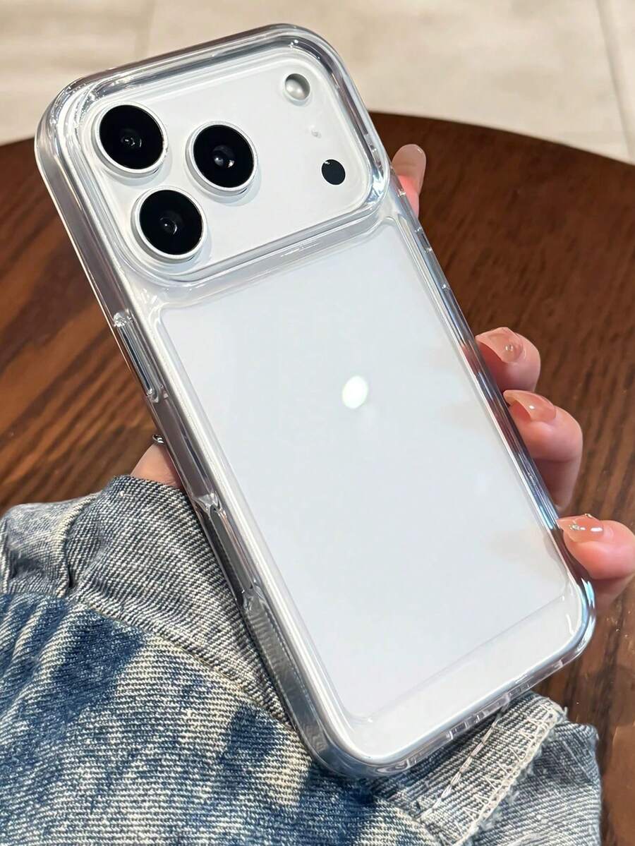 iPhone 17 Phone Case, Transparent Basic Clear Acrylic Shockproof Armor Bumper Phone Case, Protective Durable Smartphone Cellphone Cover, Compatible With iPhone Air/17/16/15/14/13/12/11/X/XS/XR/7/8 Plus Pro Pro Max, Perfect Spring Birthday Gift