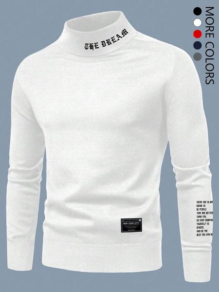 Men's Casual Slim Fit Basic Tops Knitted Lightweight Turtleneck Pullover Sweater Knitwear, Mens Long-Sleeved Urban Style Sweashirt, Soft And Warm For Everyday Wear In Fall Outfits And Winter Outfits Men's Casual Slim Fit Basic Tops Knitted Lightweight Turtleneck Pullover Sweater Knitwear, Mens Long-Sleeved Urban Style Sweashirt, Soft And Warm For Everyday Wear In Fall Outfits And Winter Outfits