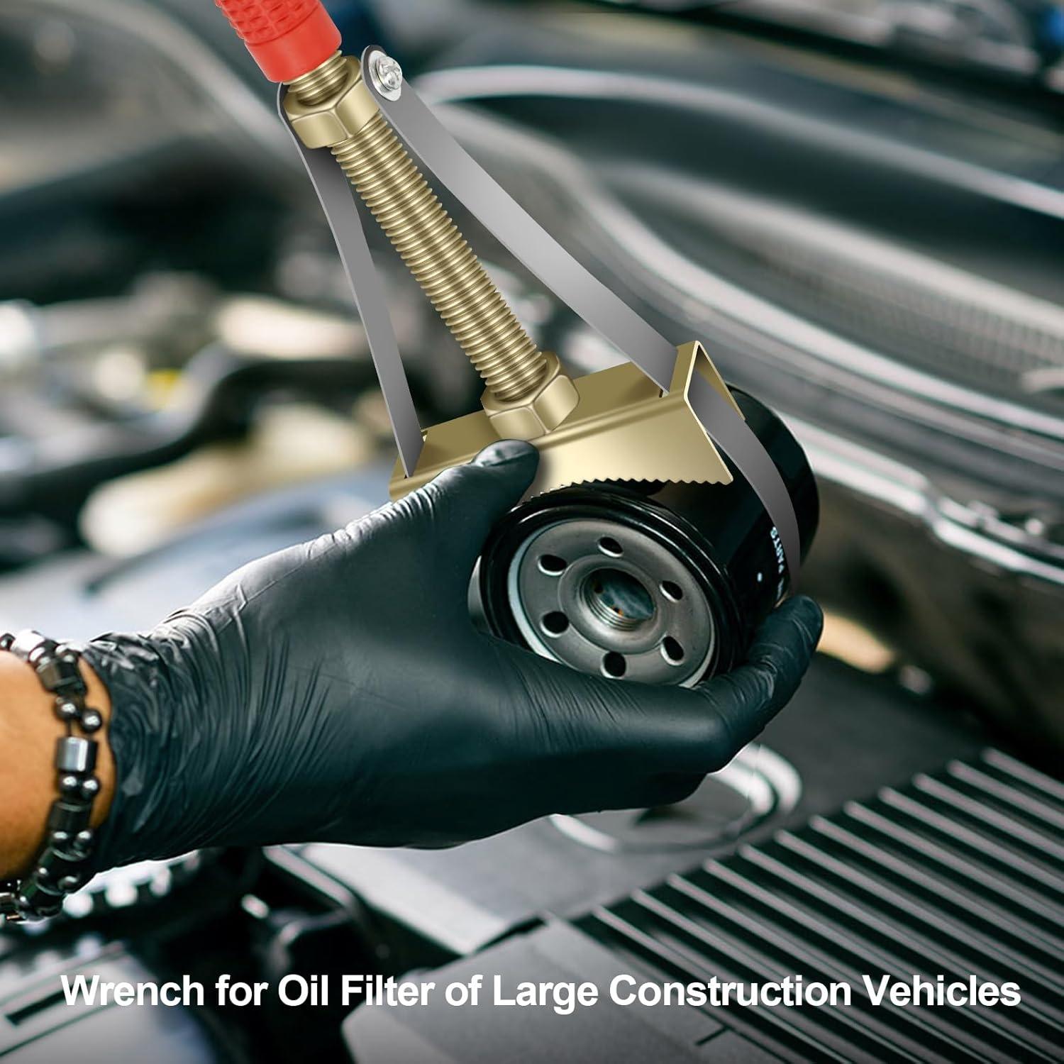 Multifunctional Adjustable Filter Core Wrench, Steel Belt Type, Oil Filter Removal Tool, Metal Working Parts, Machine Chain Disassembly Tool