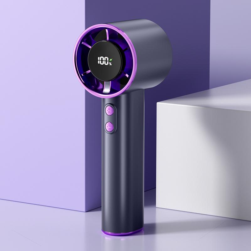 2025 New High RPM Digital Fan 100 Speed Cooling 3 Colors Pink White Black Portable Compact Outdoor Essential Stylish Versatile Super1