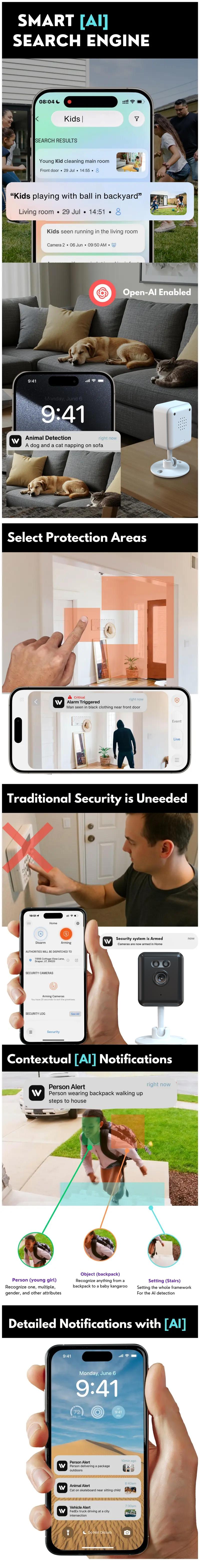 3MP 5G WiFi  Camera  WiFi Security Camera for  Baby & Pet Monitor AI Mini Security  Indoor Camera Support SD Card or Cloud Service Subscription