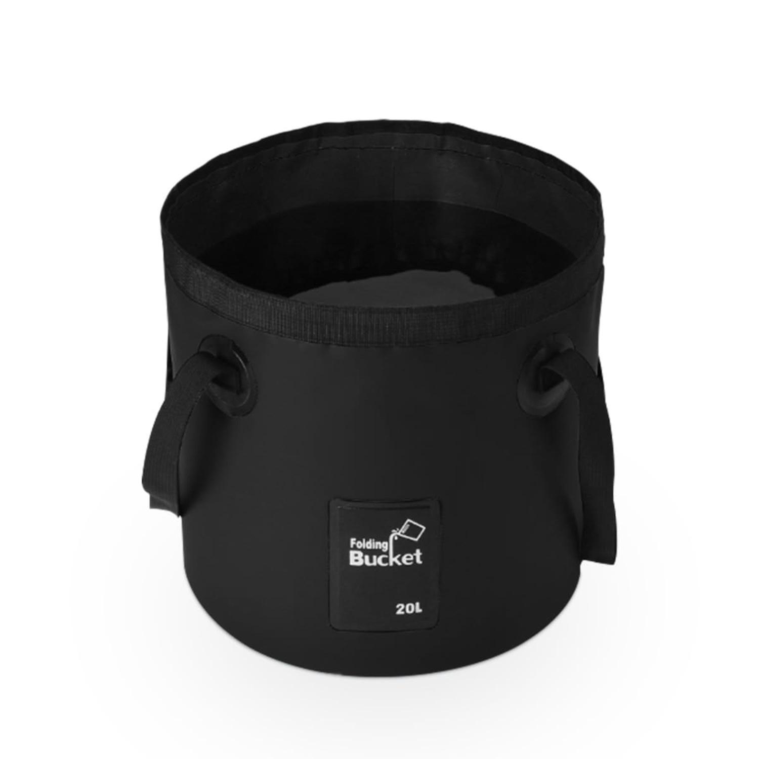 1PC 20L Folding Bucket, Portable Water Container with Reinforced Handles and Collapsible Design for Camping, Fishing, Car Washing and Gardening