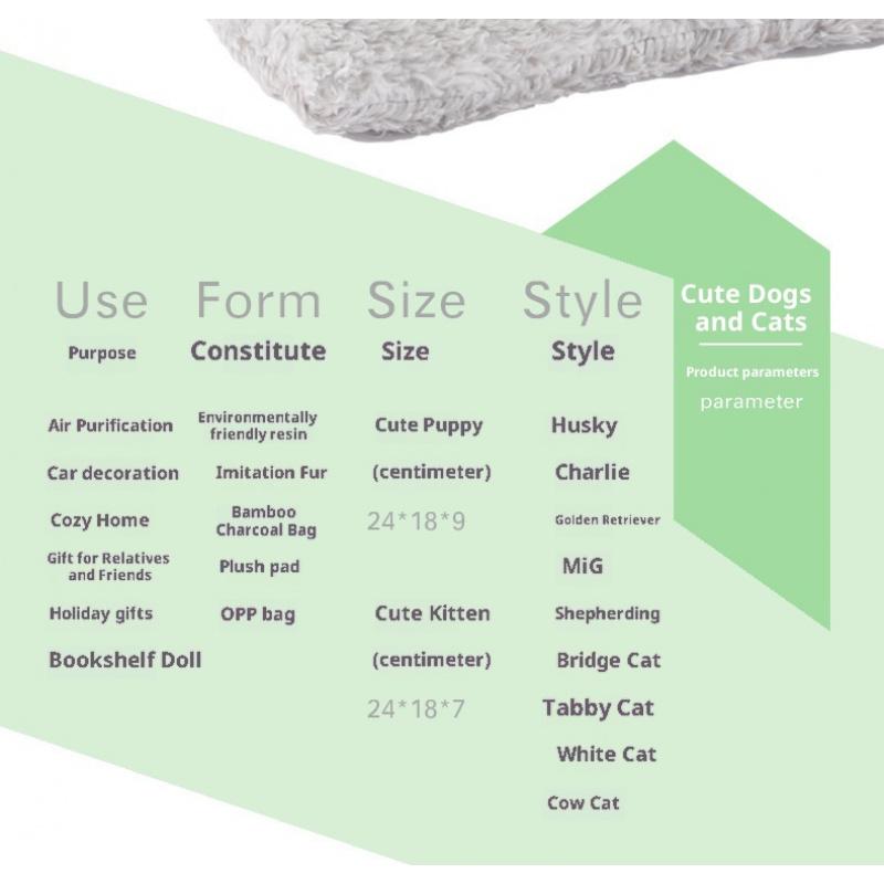 Car Ornaments Cute Simulation Stuffed Animal Realistic Sleeping Cats Decoration Automobiles Lovely Plush Kittens Doll Toy Children Gifts Auto Accessories