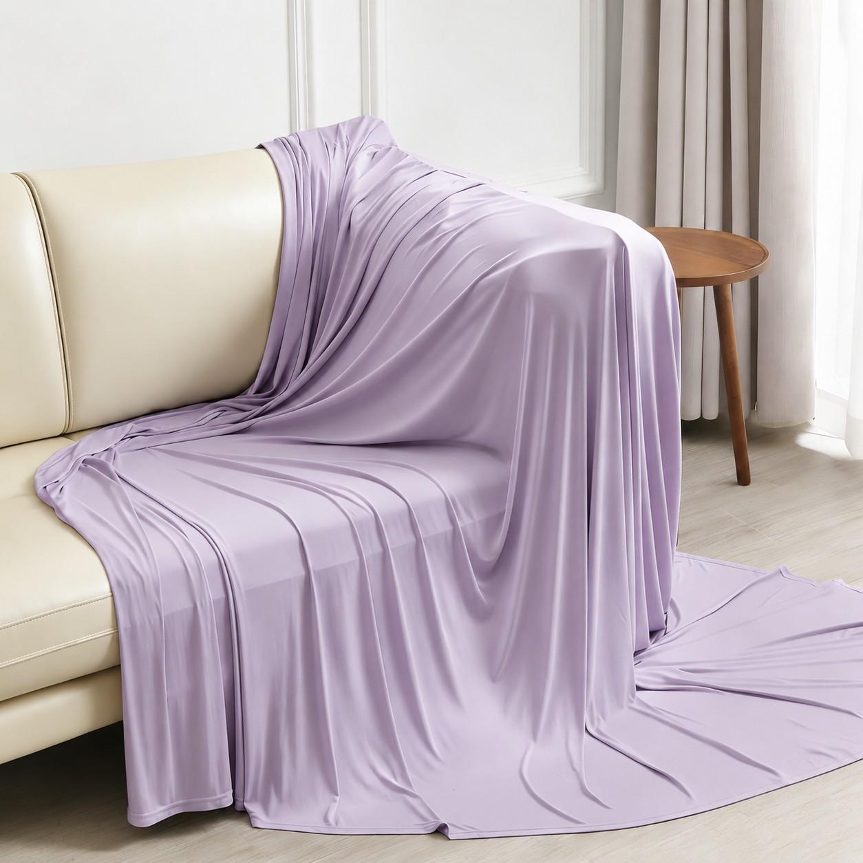 Cooling Blanket for Night Sweats, Lightweight Single Layer Bed Cover, Ideal for Hot Sleepers, Solid Contemporary Style