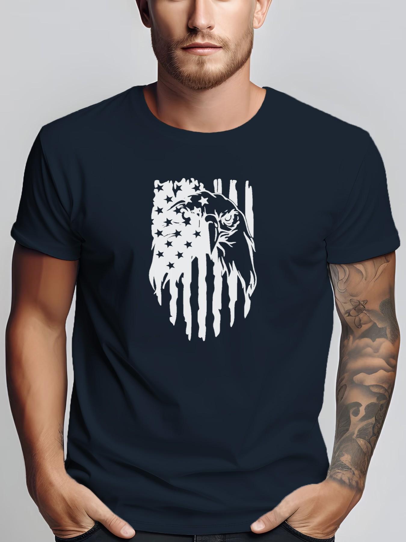 Men's Summer Micro-Stretch Comfort Round Neck Printed T-Shirt, Fashionable Trendy Wear, Best Choice for Men, Casual Stylish Tee